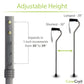 Heavy Duty Bariatric Cane Height Adjustable - Silver