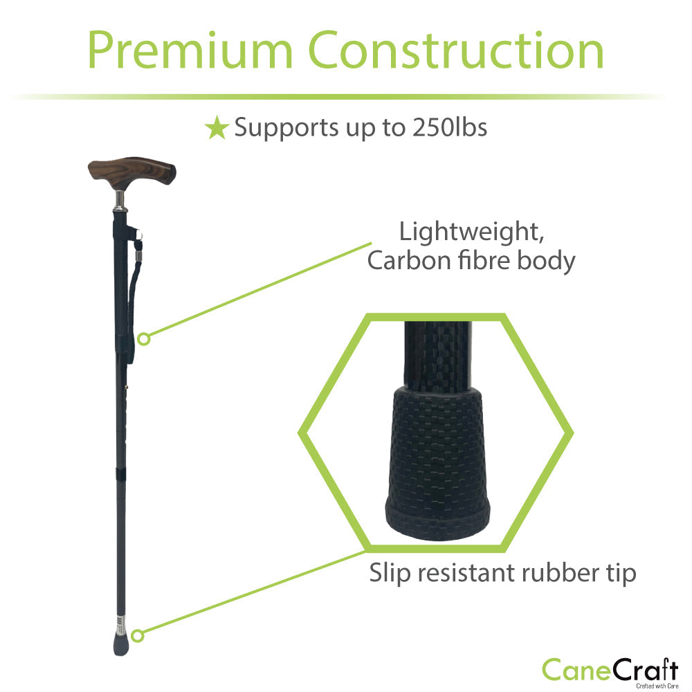 Fritz handle Adjustable Carbon Fiber Cane
