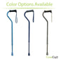 Offset Handle Walking Cane with different color variants 