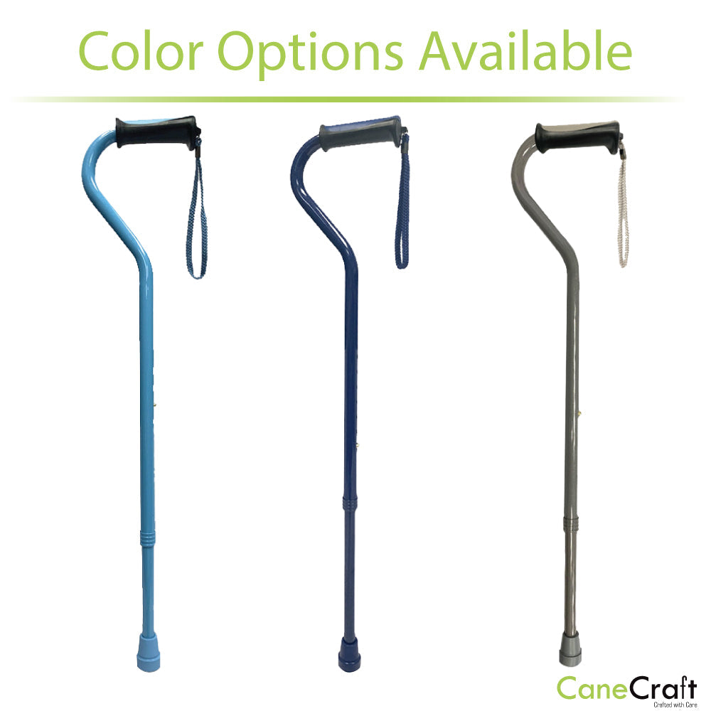 Offset Handle Walking Cane with different color variants