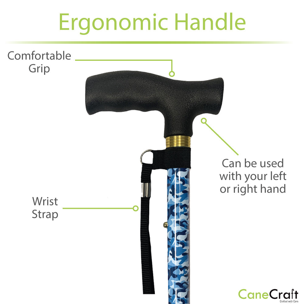 Designer Folding Cane with Fritz handle