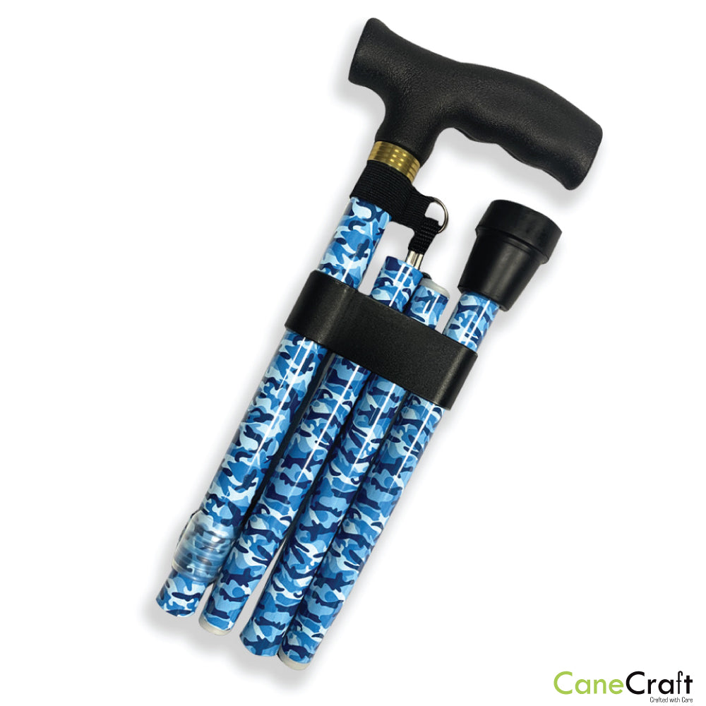 Designer Folding Cane gives an elegant look and better grip.