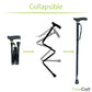 Collapsible Folding Cane with Silicon gel handle in Black