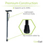 Folding Silicon Handle Cane with 250 lbs Weight Capacity in Black