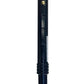 Black folding cane is height adjustable from 33.5" to 37.5" with a push button.