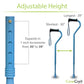 Offset Cane Aqua Blue Adjustable Height