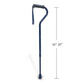 Dimensions for Offset Cane with Soft Rubber Grip in Dark Blue