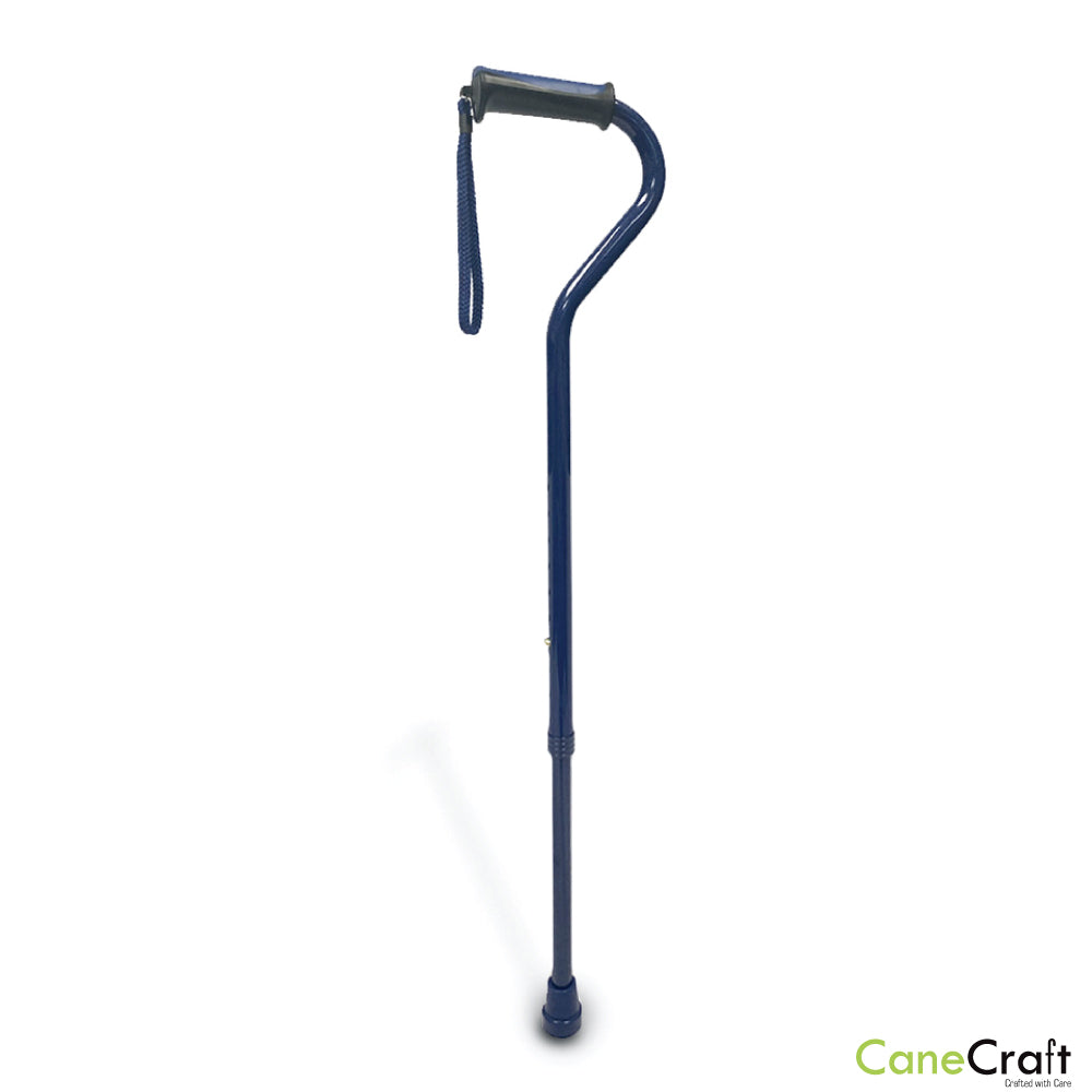 Offset Cane Standing with Soft Rubber Grip in Dark Blue