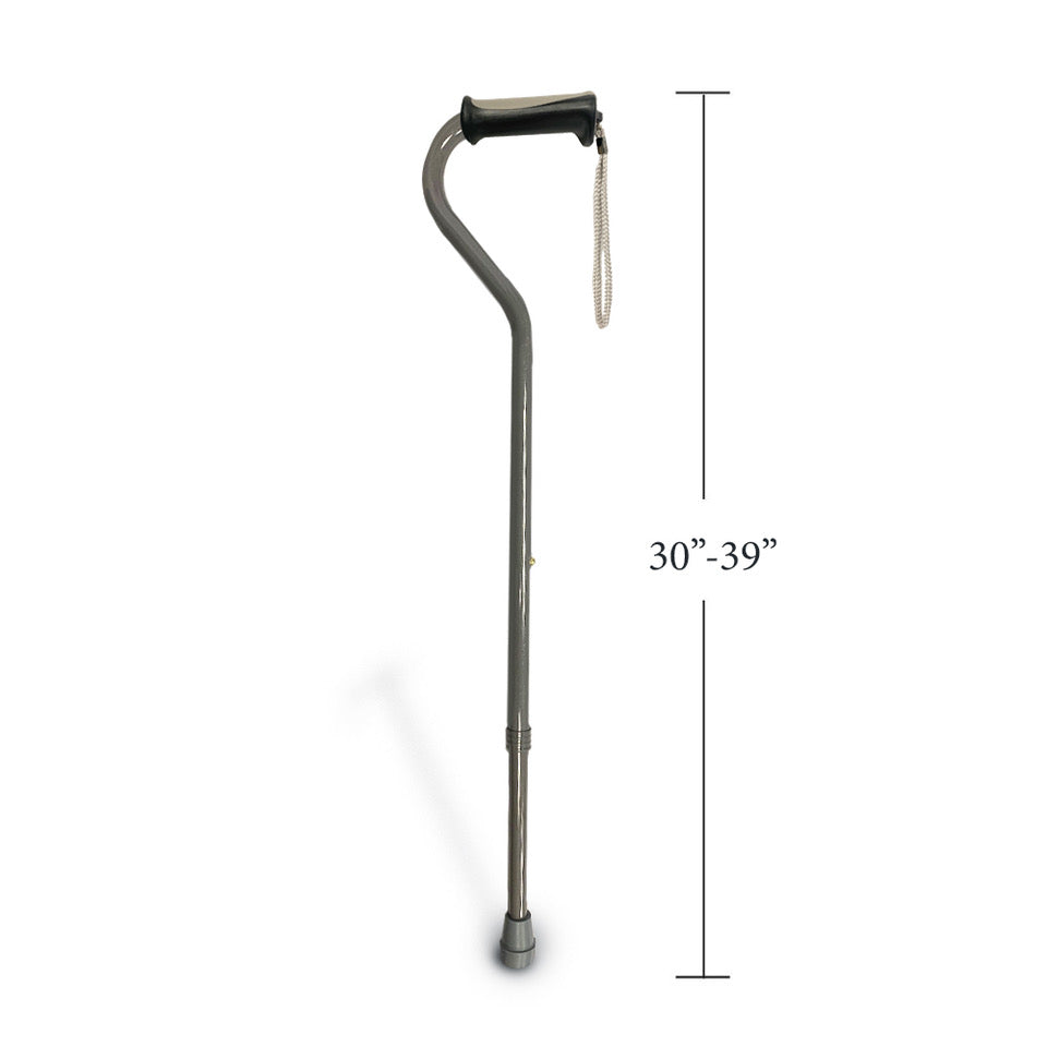 Offset Handle Cane Dimensions Pearl Grey