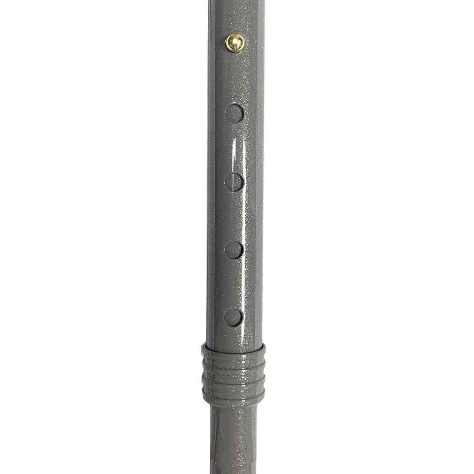 Offset Handle Cane Height Adjustable Pearl Grey
