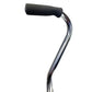 Quad Cane with Small Base and Offset Handle - Chrome