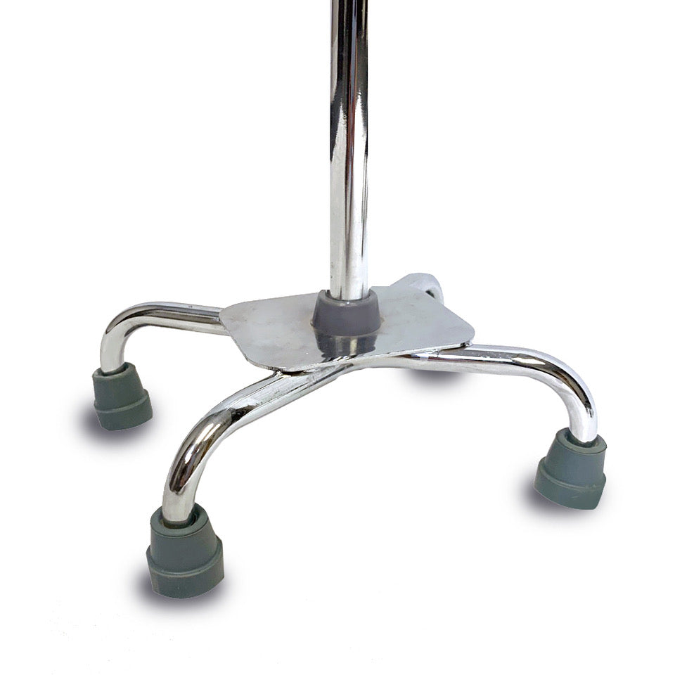 Quad Cane with Small Base - Chrome