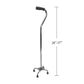 Quad Cane with Small Base Dimensions - Chrome