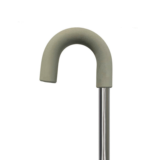 Round Handle Cane with Foam Handle in Chrome