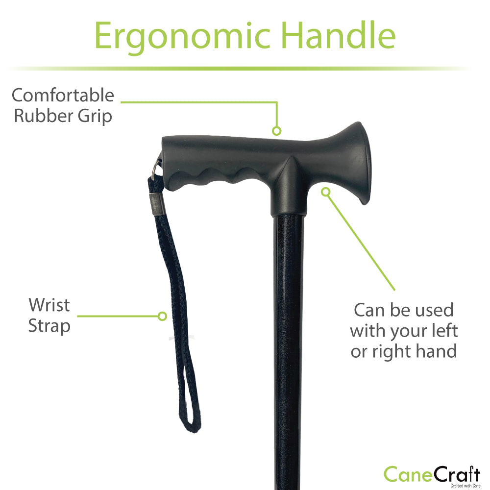 T-handle Cane with deluxe soft rubber grip