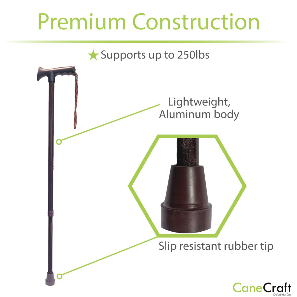T- Handle adjustable cane is best walking cane for stability and support
