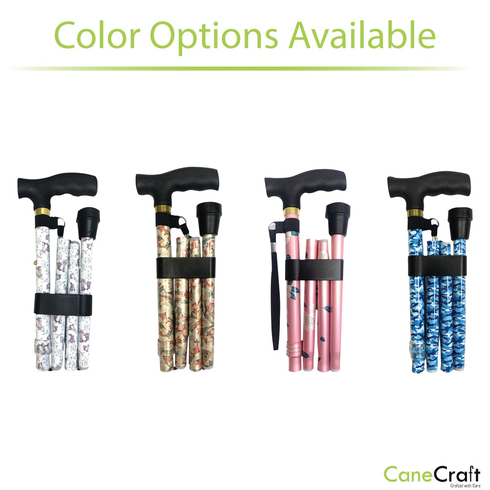 Designer Folding Cane Color Options Available