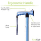 Folding Cane Aqua Blue with Ergonomic Rubber Handle