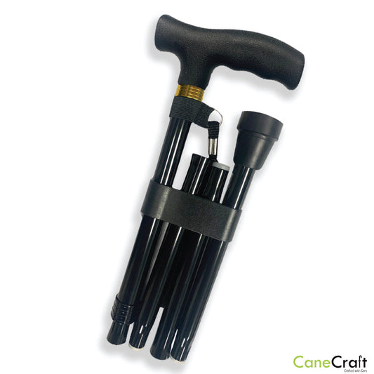 Adjustable Aluminum Folding Cane with Plastic Handle