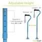 Offset Cane Aqua Blue Adjustable Height
