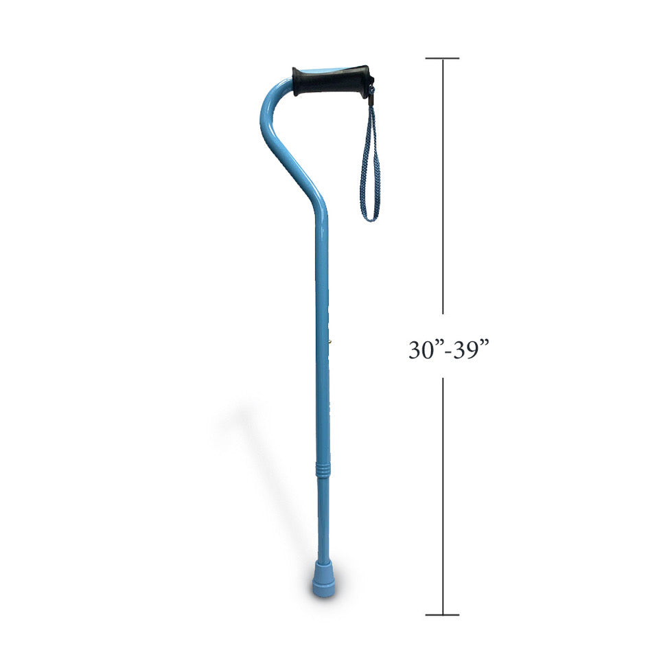 Offset Cane Dimensions Aqua Blue