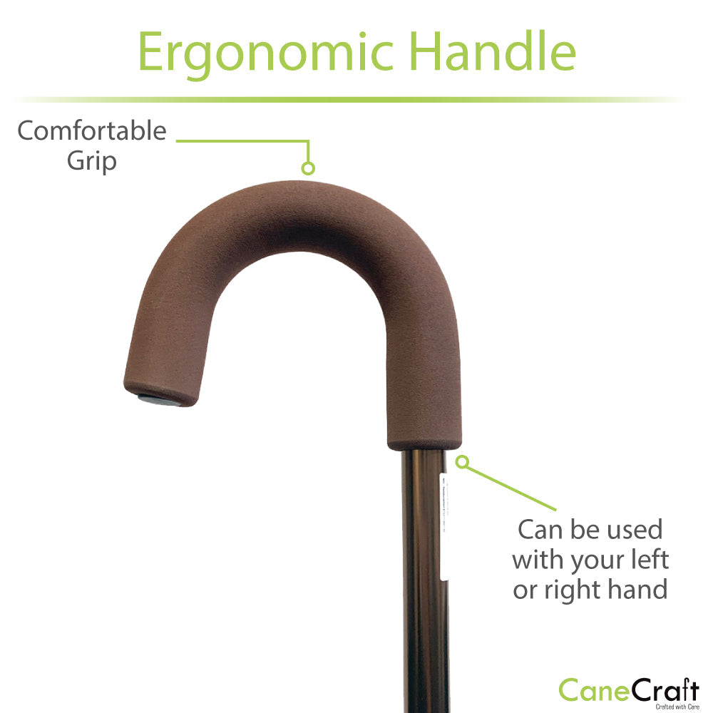 Round Handle Cane Bronze with Foam Ergonomic Handle