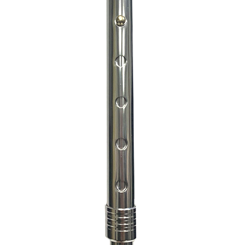 Slim Round handle walking cane 250 Lbs Weight Capacity in silver 