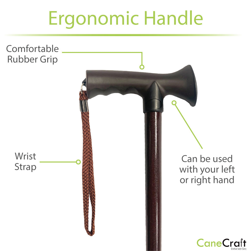 T-handle Cane with deluxe soft rubber grip